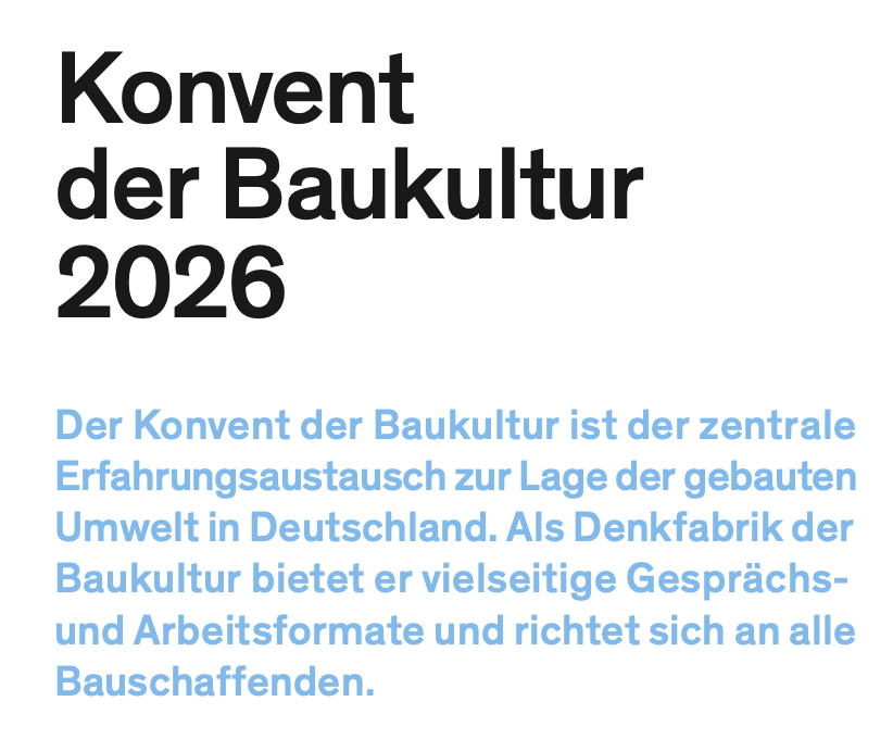 Berufung in den Konvent der Baukultur