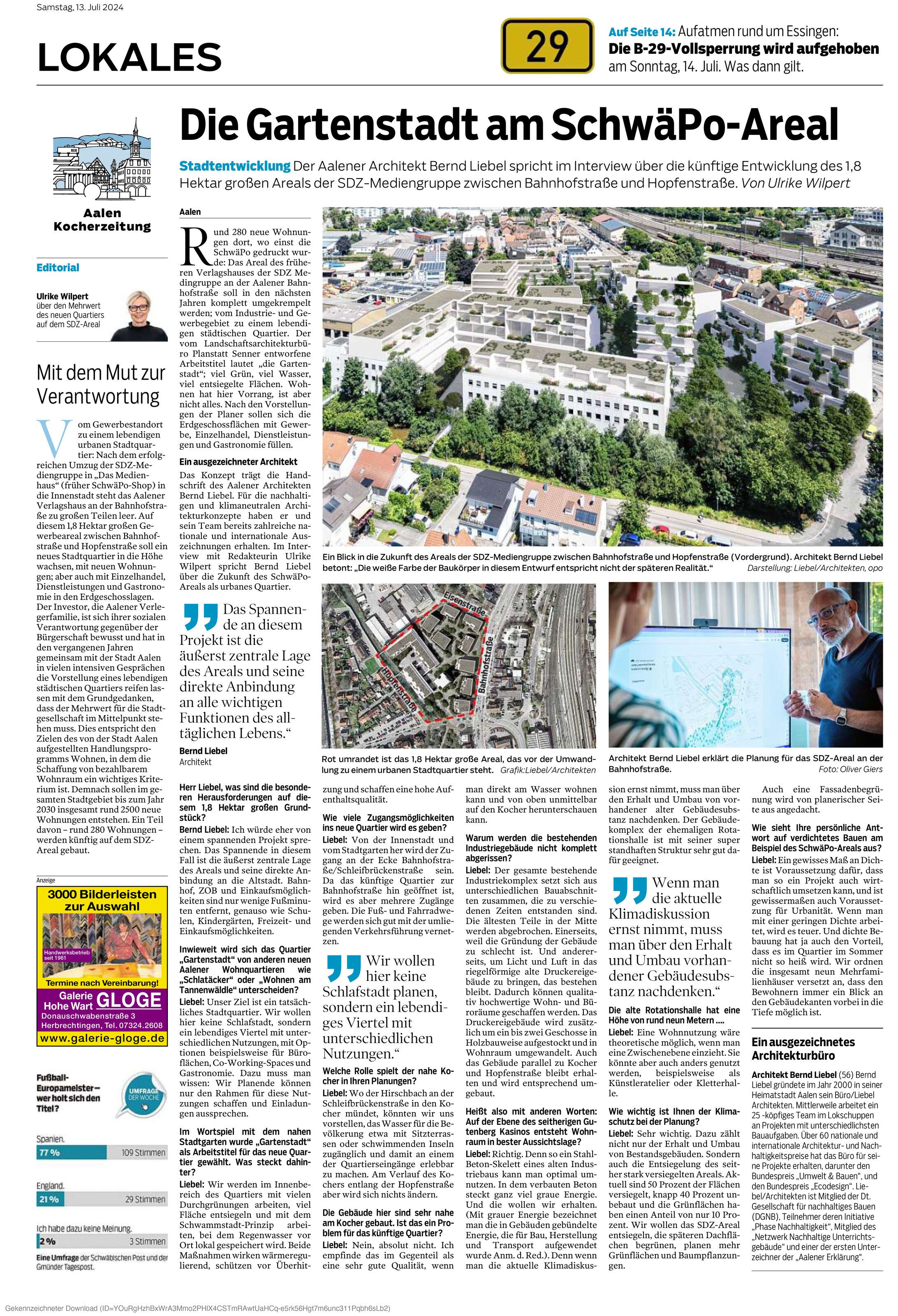 Neues Wohnquartier auf dem SchwäPo Areal